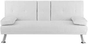 Naomi Home Futon Sofa Bed with Armrest