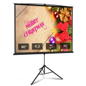 Projector Screen with Stand 80 inch