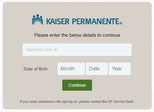 Kaiser Permanente Recover Password