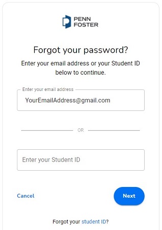 Penn Foster Password Reset