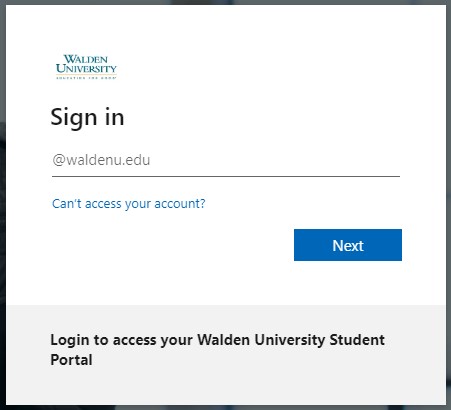 MyWalden Student Login