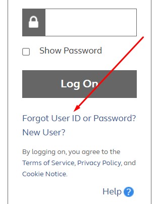 Forget User ID and Password