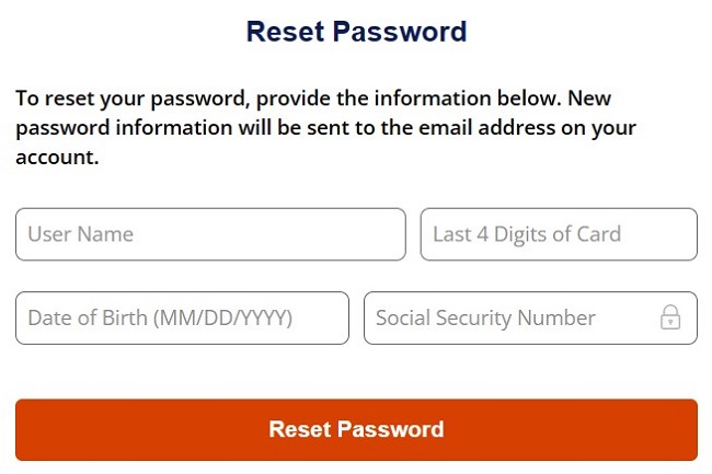 Destiny Credit Card Forgot Password