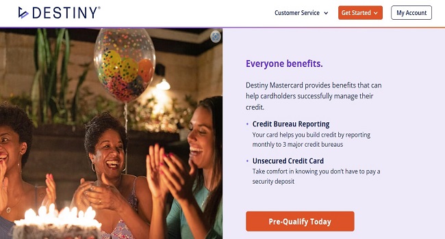 Destiny Credit Card Portal