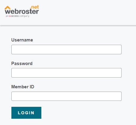 Webroster Login Page