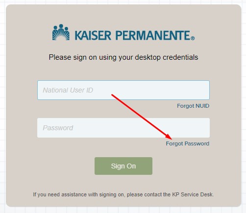 Kaiser Permanente Forgot Password