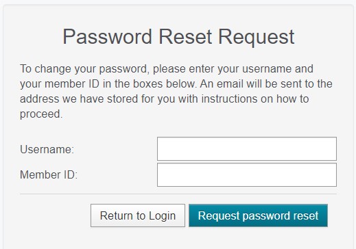 Webroster Password Reset