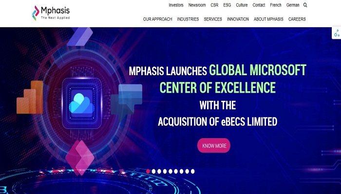 Mphasis Website