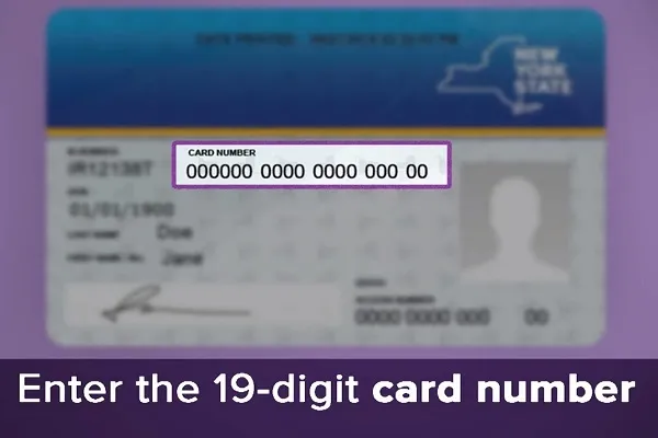 Enter 19-Digit Card Number