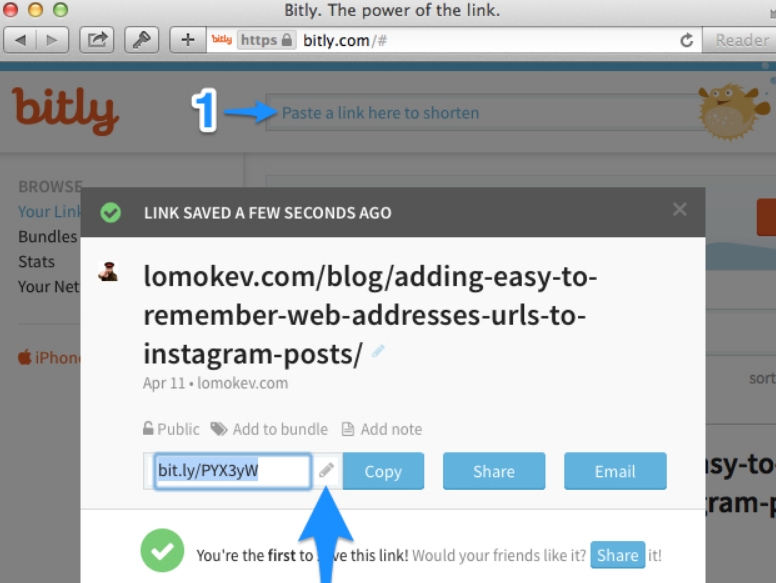 Using a URL shortener